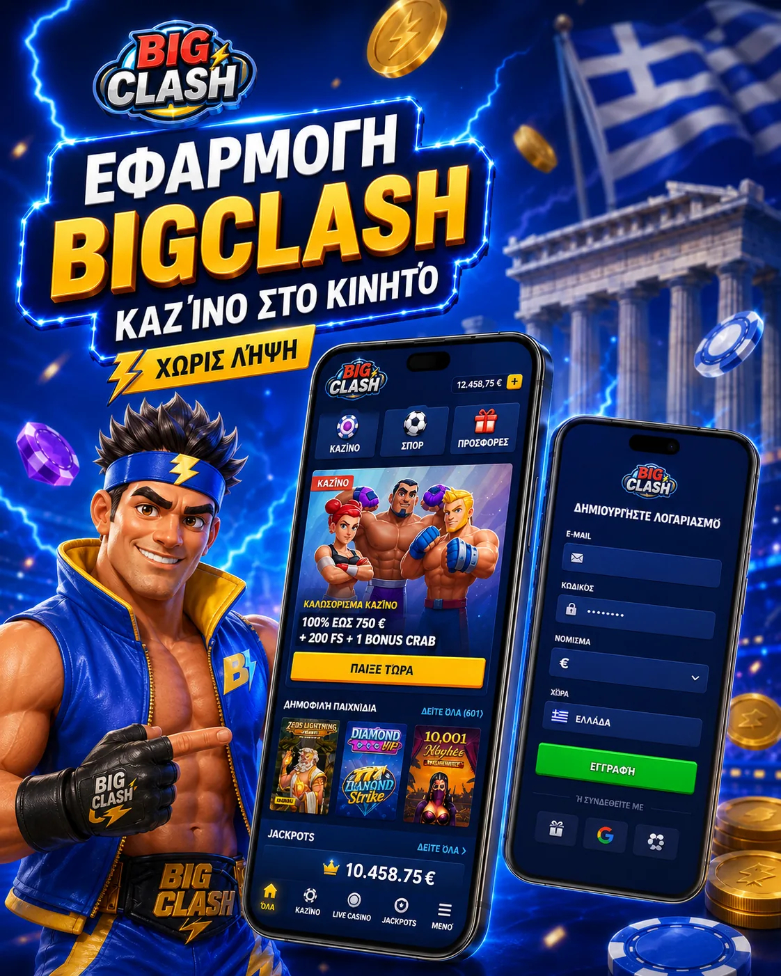 BigClash Greece mobile casino