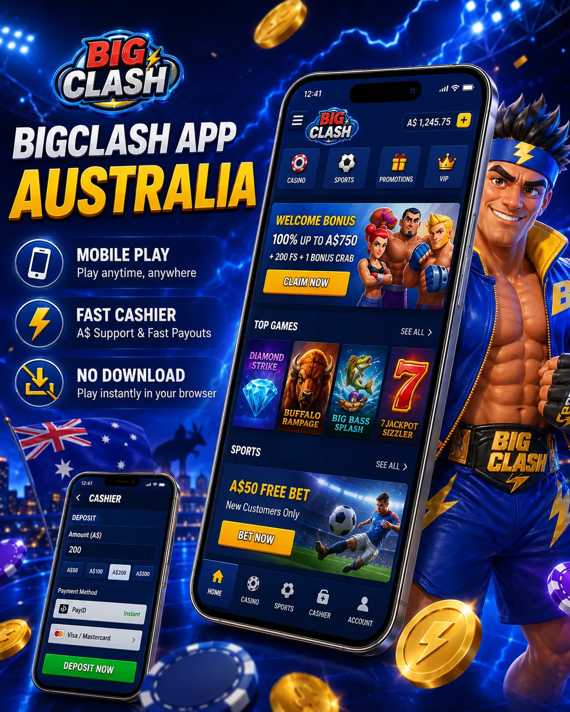 BigClash Australia mobile casino